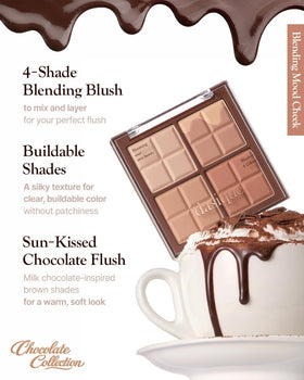 dasique Blending Mood Cheek #20 Melted Choco with brush
