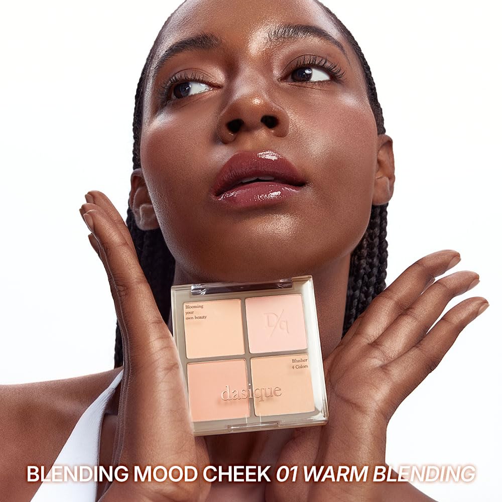 dasique Blending Mood Cheek Blush #01 Warm back view with ingredient list