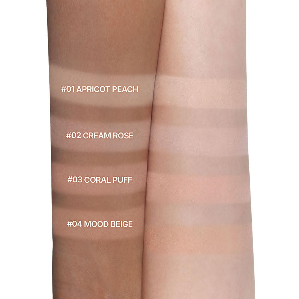 dasique Blending Mood Cheek Blush #01 Warm swatches of four shades