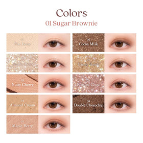 dasique Shadow Palette #01 Sugar Brownie with makeup brushes