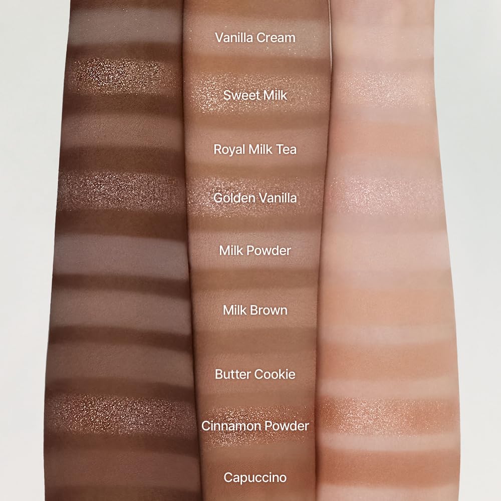 dasique Shadow Palette #07 Milk Latte with makeup brushes