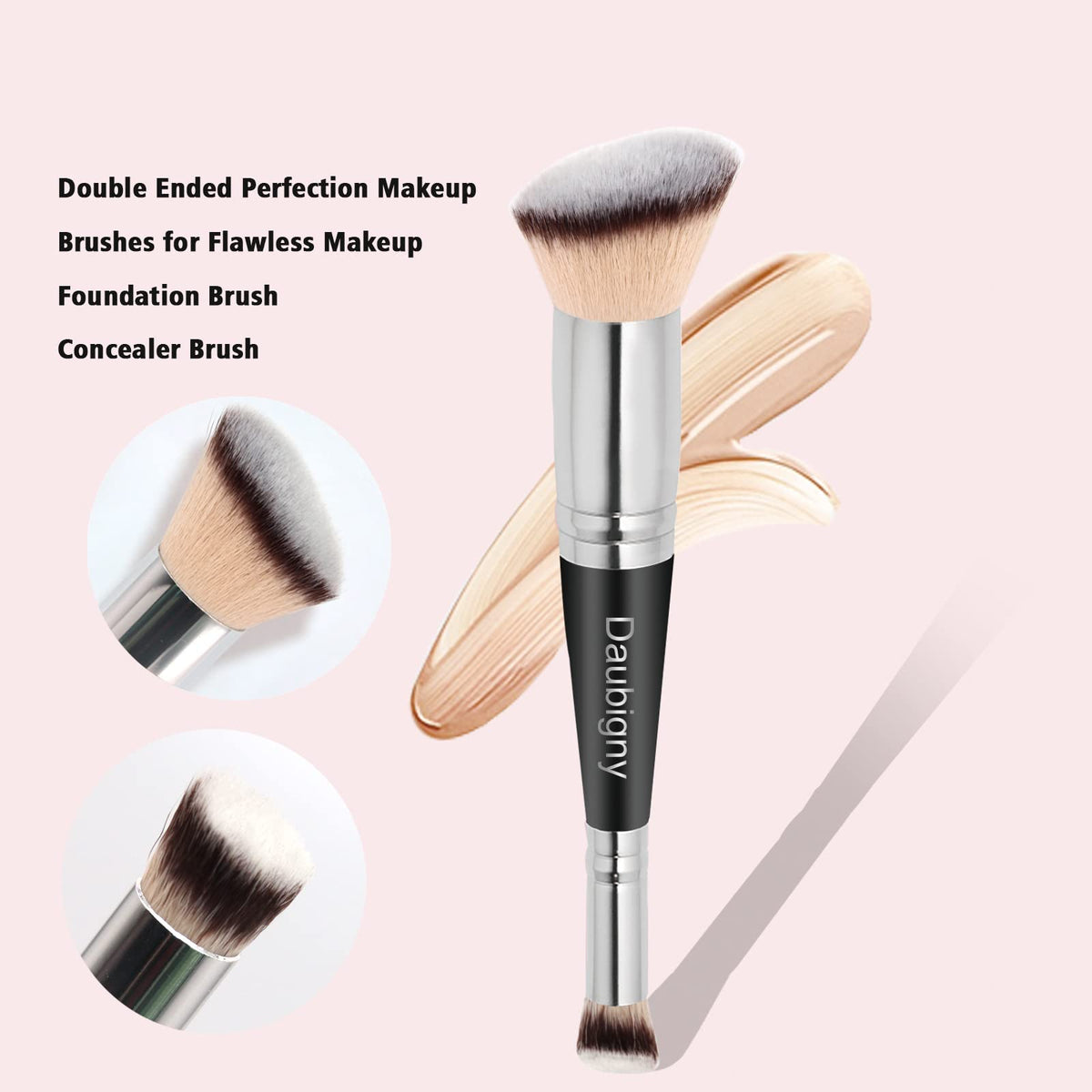 Daubigny Foundation Brush demonstrating application on skin