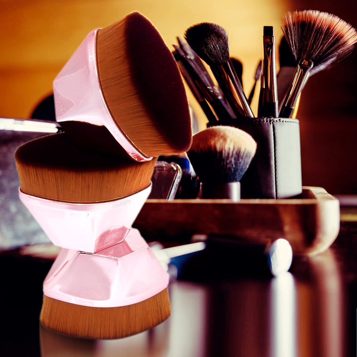 Daubigny Foundation Brush with makeup products
