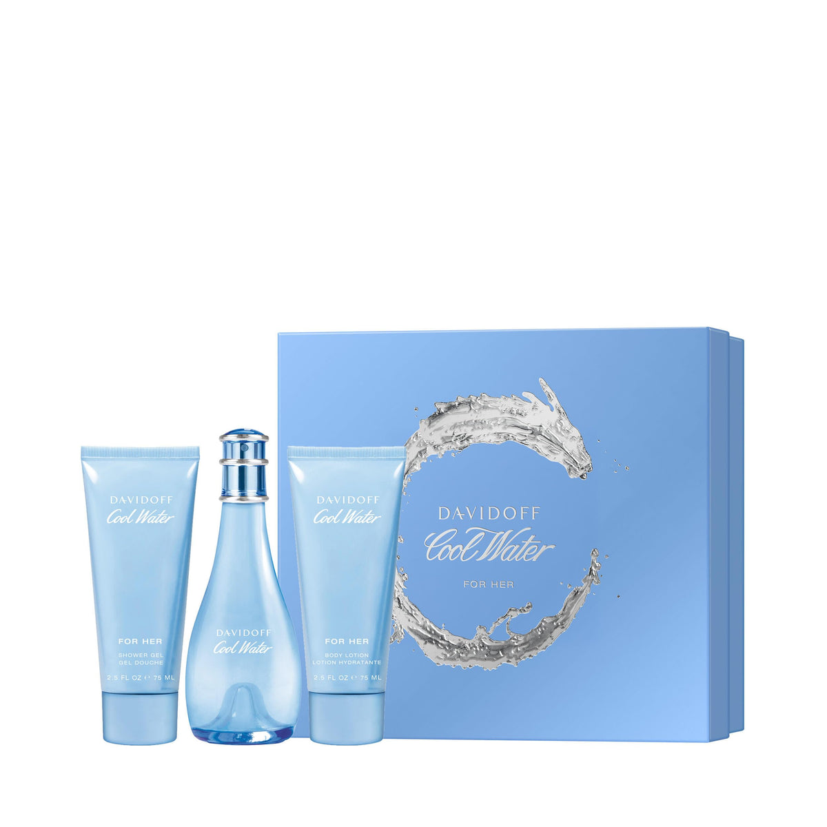 Davidoff Cool Water Eau de Toilette 3-piece gift set front view