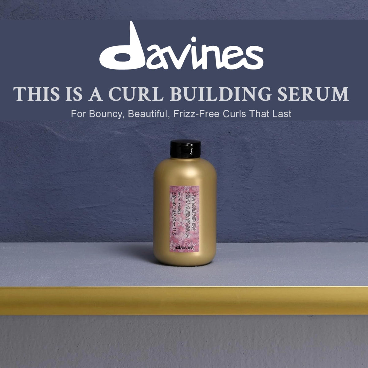 Davines Curl Building Serum in lifestyle setting