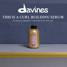 Davines Curl Building Serum in lifestyle setting