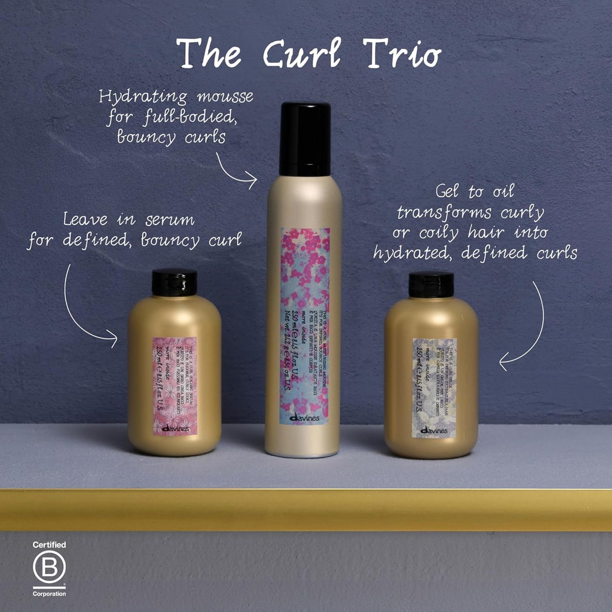 Davines Curl Building Serum with curly hair model
