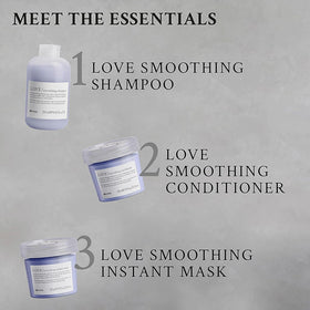 Davines LOVE Smoothing Conditioner 2.63 fl. oz. in a bathroom setting