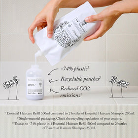 Davines LOVE SMOOTHING Shampoo 500ml refill with creamy foam