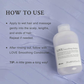 Davines LOVE SMOOTHING Shampoo travel size 91g back view