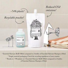 Davines MINU Shampoo refill pouch with natural ingredients