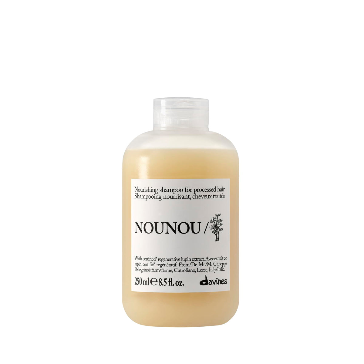 Davines NOUNOU Shampoo front view 8.5 Fl Oz bottle