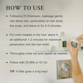 Davines OI Conditioner 100g on a bathroom shelf