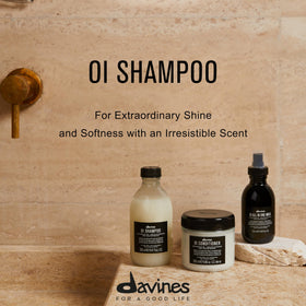 Davines OI Shampoo 330g back view showing ingredients