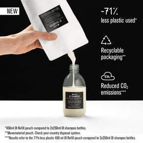 Davines OI Shampoo 549g refill side view
