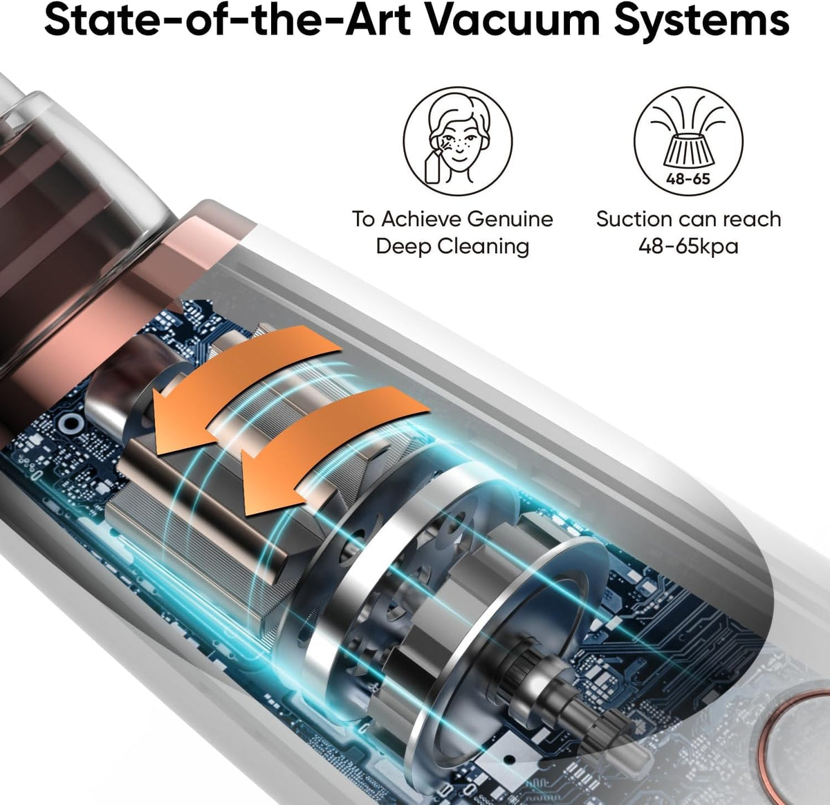 Daweir Blackhead Remover Pore Vacuum display showing suction levels