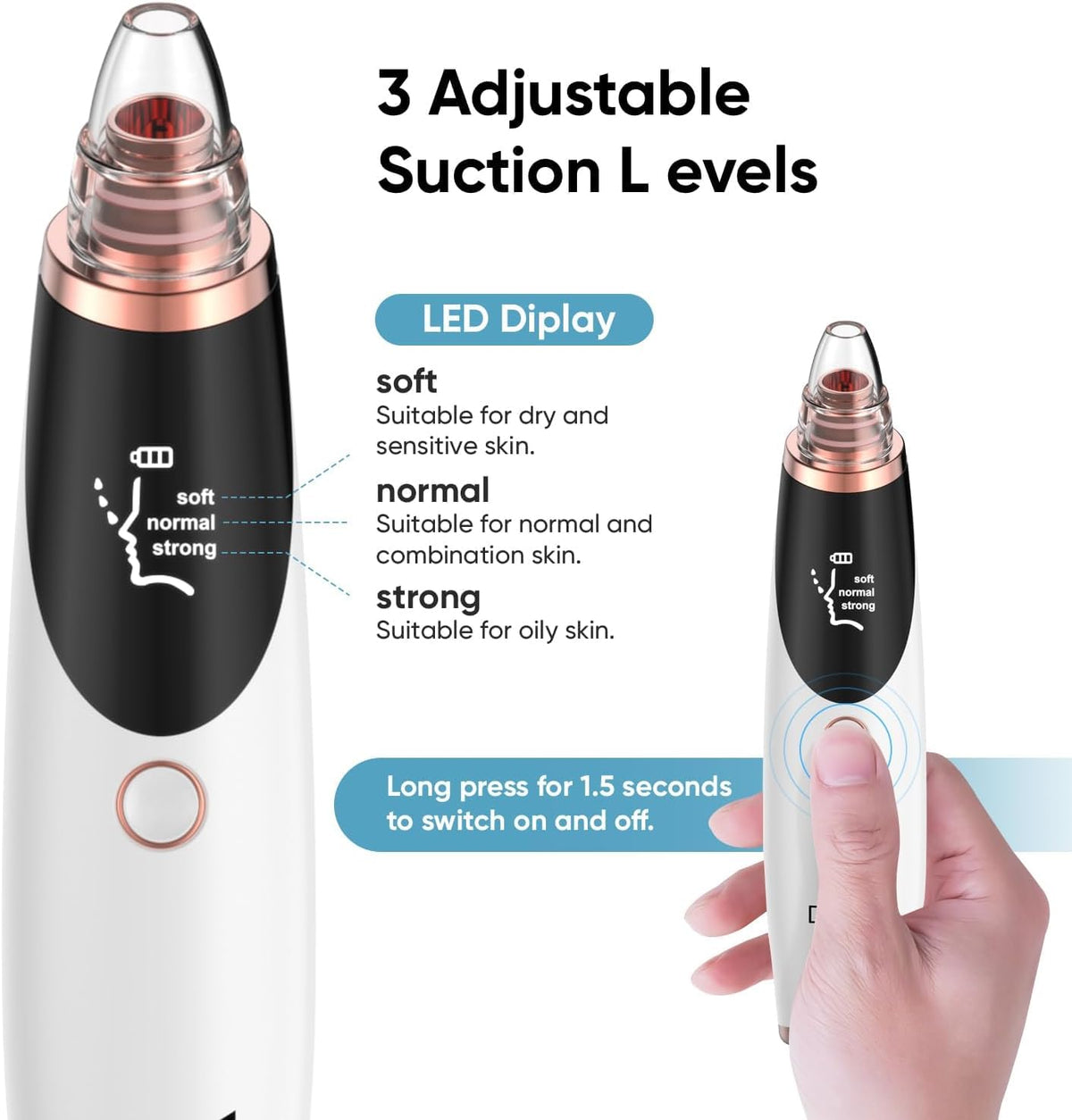 Daweir Blackhead Remover Pore Vacuum packaging details