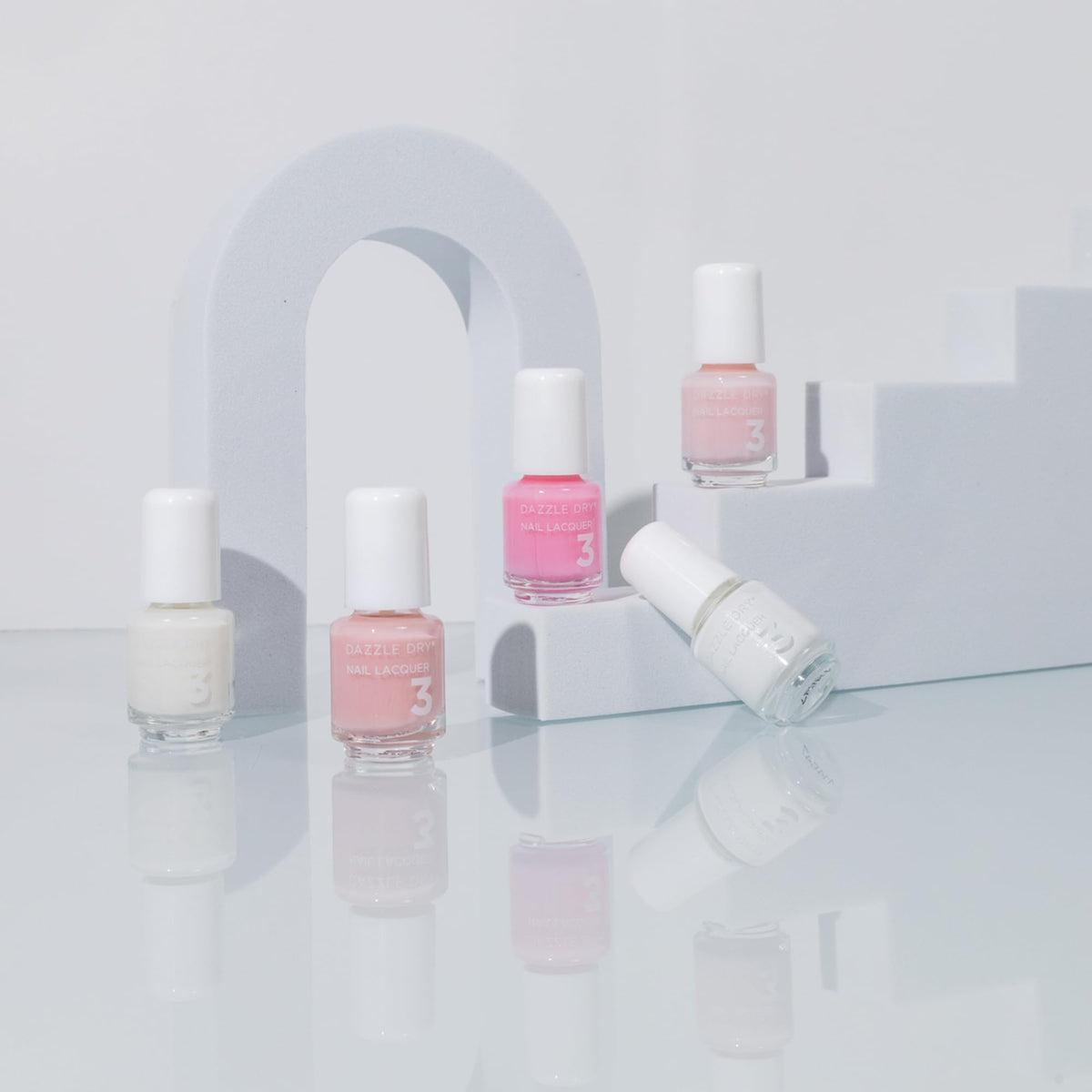 Dazzle Dry Breathe Free soft marshmallow nude lacquer in mini bottle