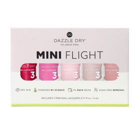 Dazzle Dry Mini Flight Best of Pinks showing vibrant pink shades