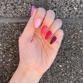 Dazzle Dry Mini Flight Coronado Raspberry Crème lacquer close-up