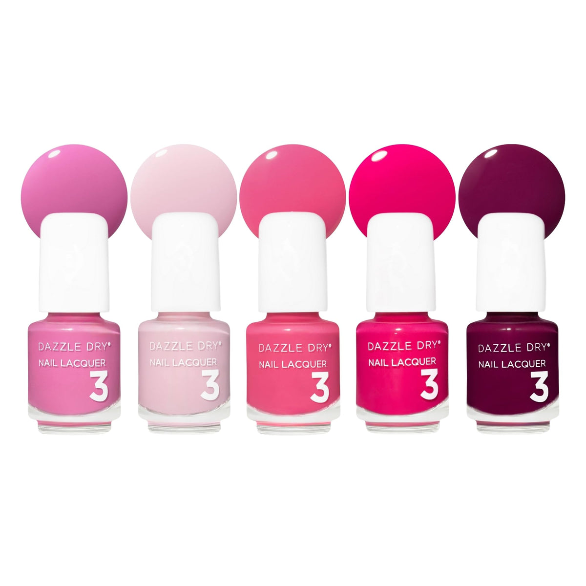 Dazzle Dry Mini Flight Coronado set of 5 mini lacquers front view