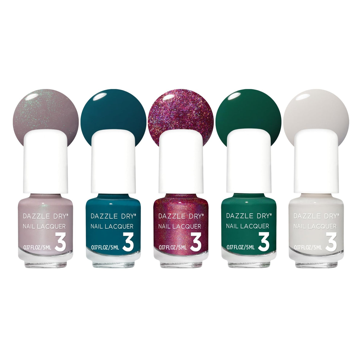 Dazzle Dry Mini Flight Romanticize set of five mini lacquer bottles