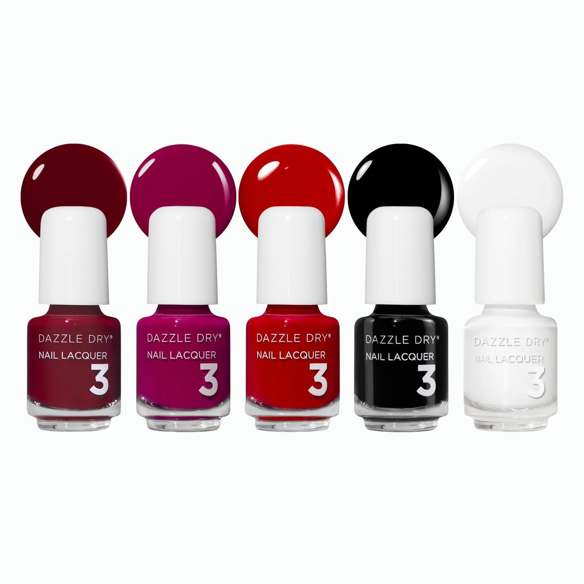Dazzle Dry Mini Flight set with five mini nail lacquers