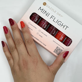 Dazzle Dry Mini Lacquer in bright orangey red