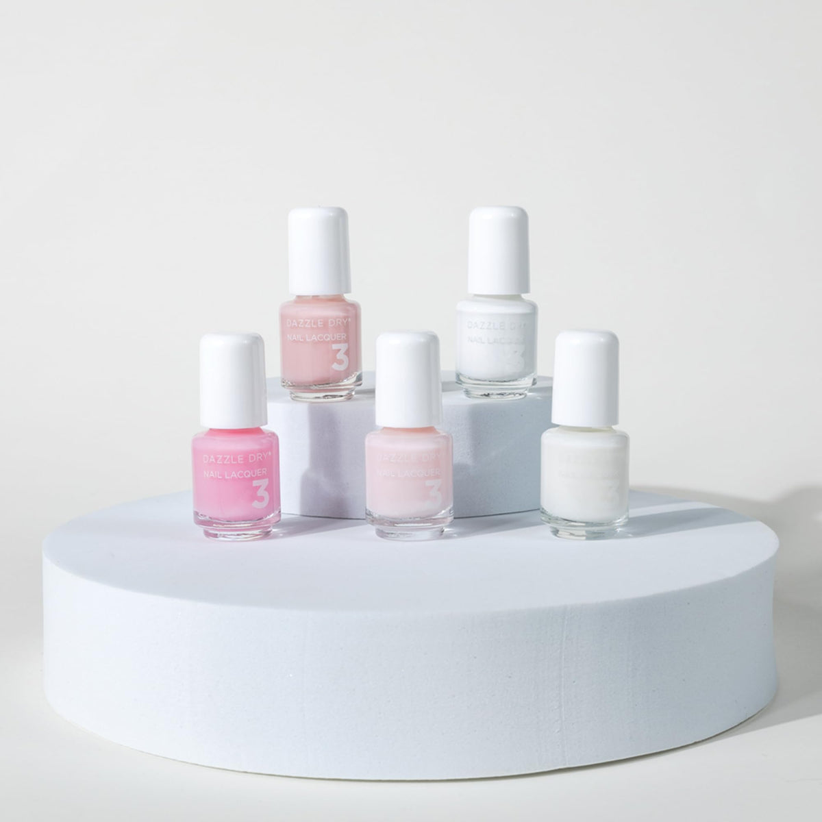 Dazzle Dry White Lightning bright white lacquer in mini bottle