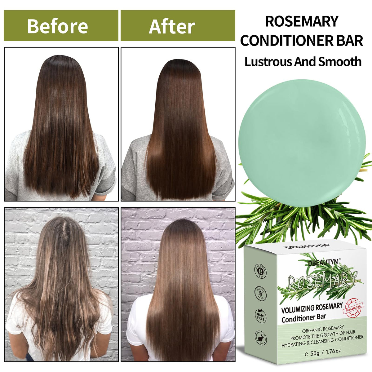 DBEAUTYM Rosemary Shampoo Bar close-up