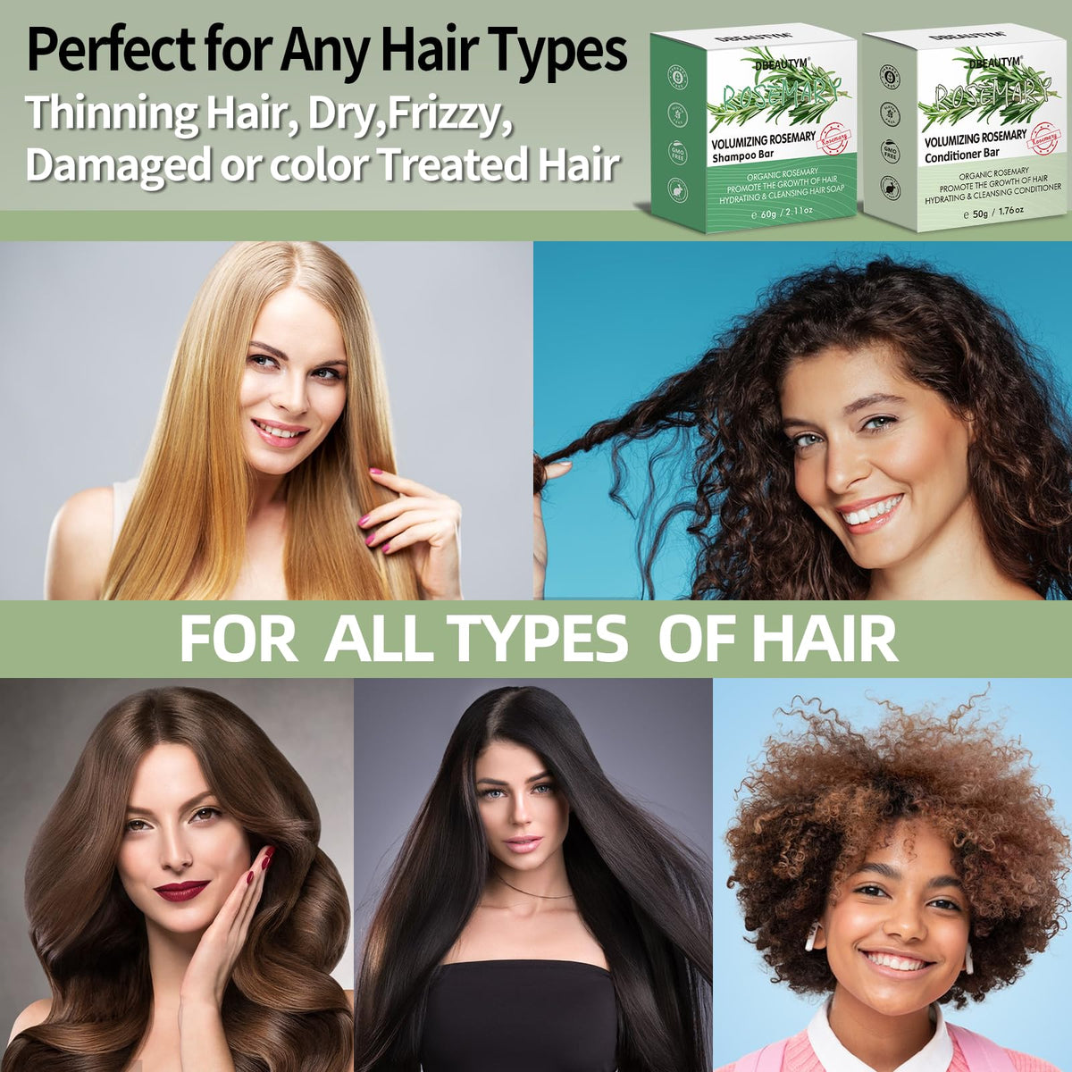 DBEAUTYM Shampoo and Conditioner Bars in a bathroom setting
