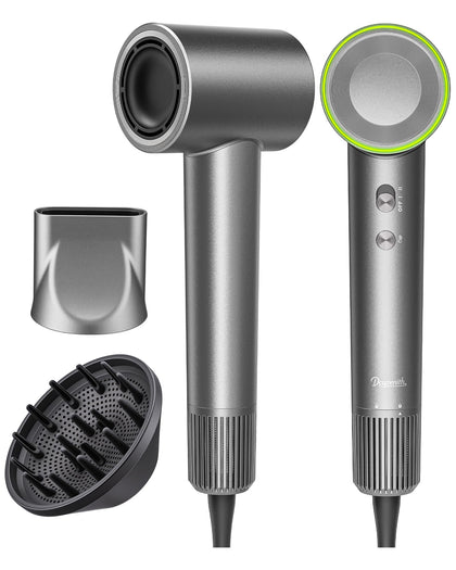 Dcyzenith High Speed Ionic Hair Dryer in grey front view