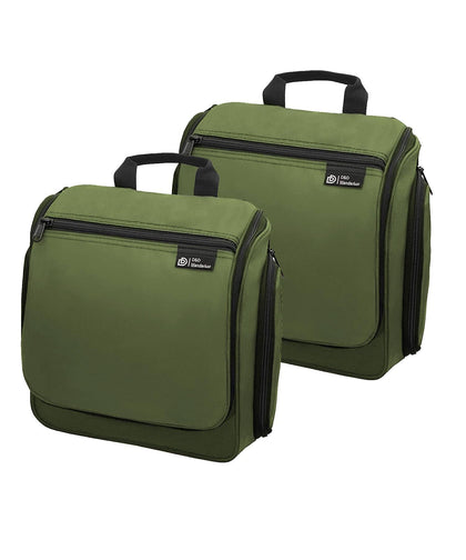 DD D&D Wanderlust Hanging Travel Toiletry Bag front view with compartments