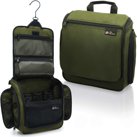 DD D&D Wanderlust Hanging Travel Toiletry Bag front view with compartments
