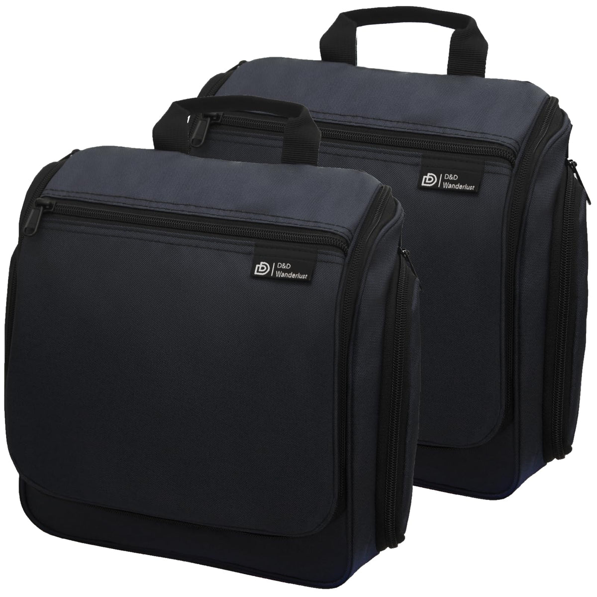 DD D&D Wanderlust Hanging Travel Toiletry Bag front view with compartments