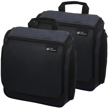DD D&D Wanderlust Hanging Travel Toiletry Bag front view with compartments