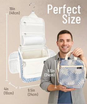 DD D&D Wanderlust Hanging Travel Toiletry Bag open showing 10 compartments