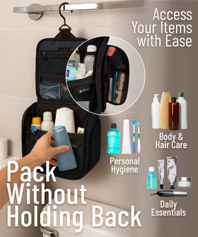 DD D&D Wanderlust Toiletry Bag in a bathroom setting