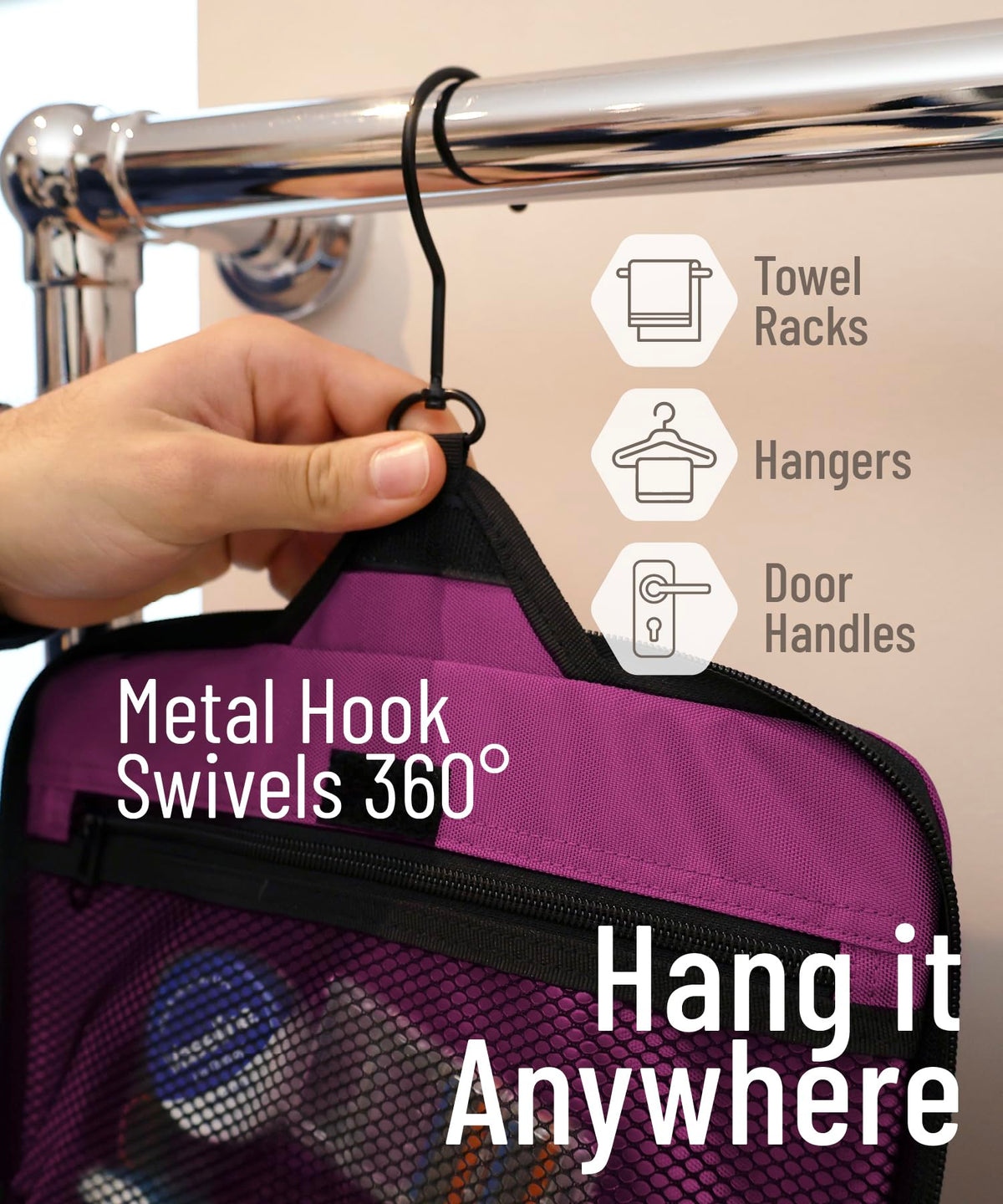 DD D&D Wanderlust Toiletry Bag opened displaying 10 compartments