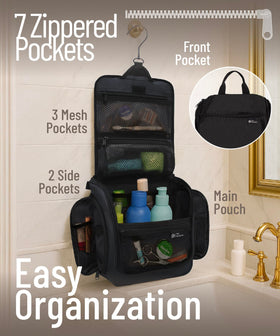 DD D&D Wanderlust Toiletry Bag side view with YKK zippers