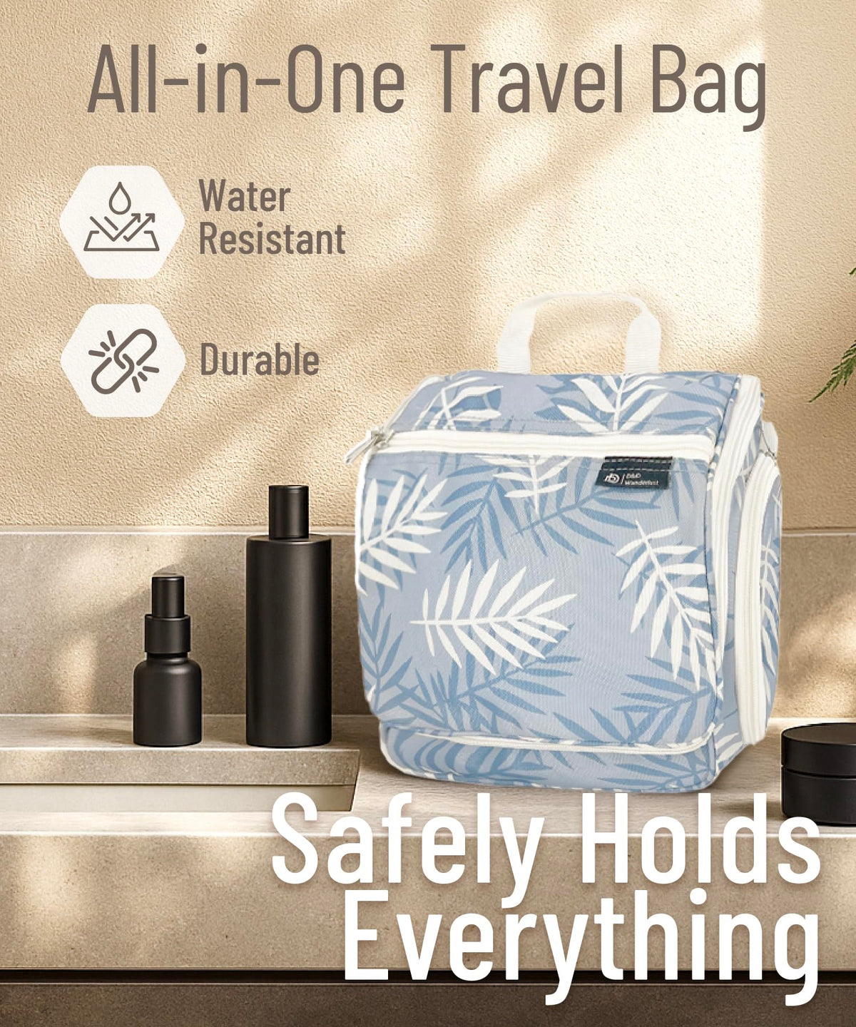 DD D&D Wanderlust Toiletry Bag with water-resistant nylon material