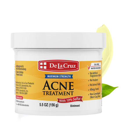 De La Cruz 10% Sulfur Ointment front view 5.5 oz