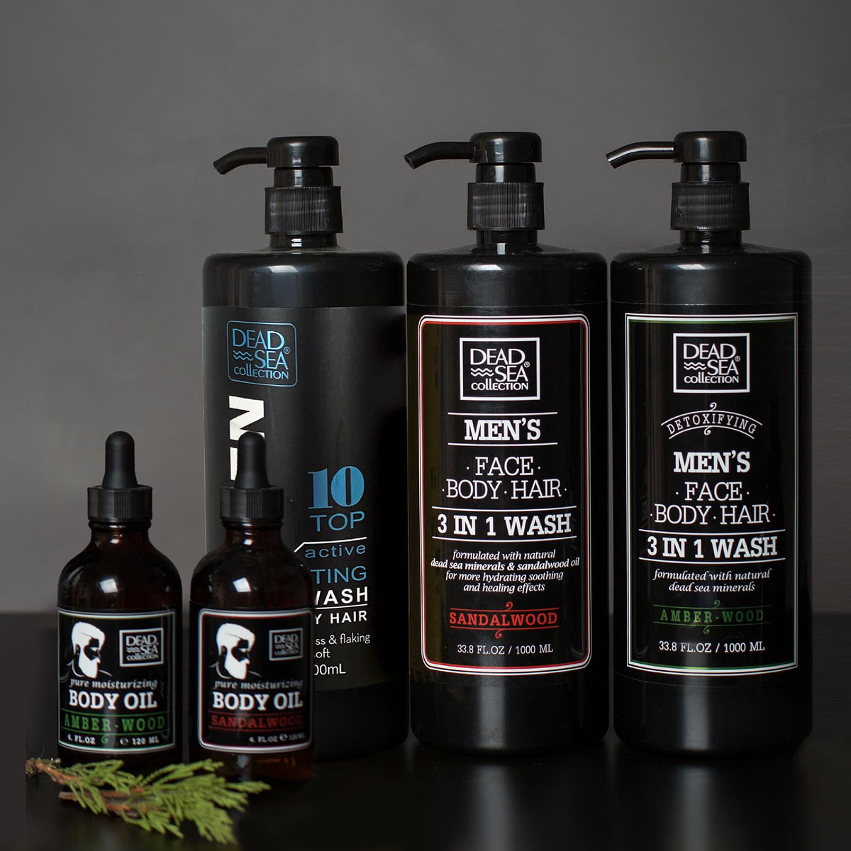 Dead Sea Collection Amber Wood Men’s Body Wash lifestyle scene