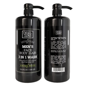 Dead Sea Collection Amber Wood Men’s Body Wash packaging details