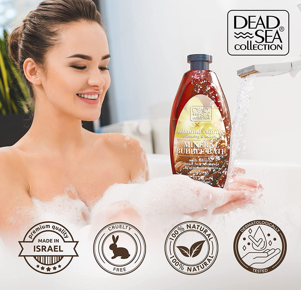 Dead Sea Collection Bubble Bath bottle with cap on