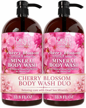 Dead Sea Collection Cherry Body Wash front view with pump