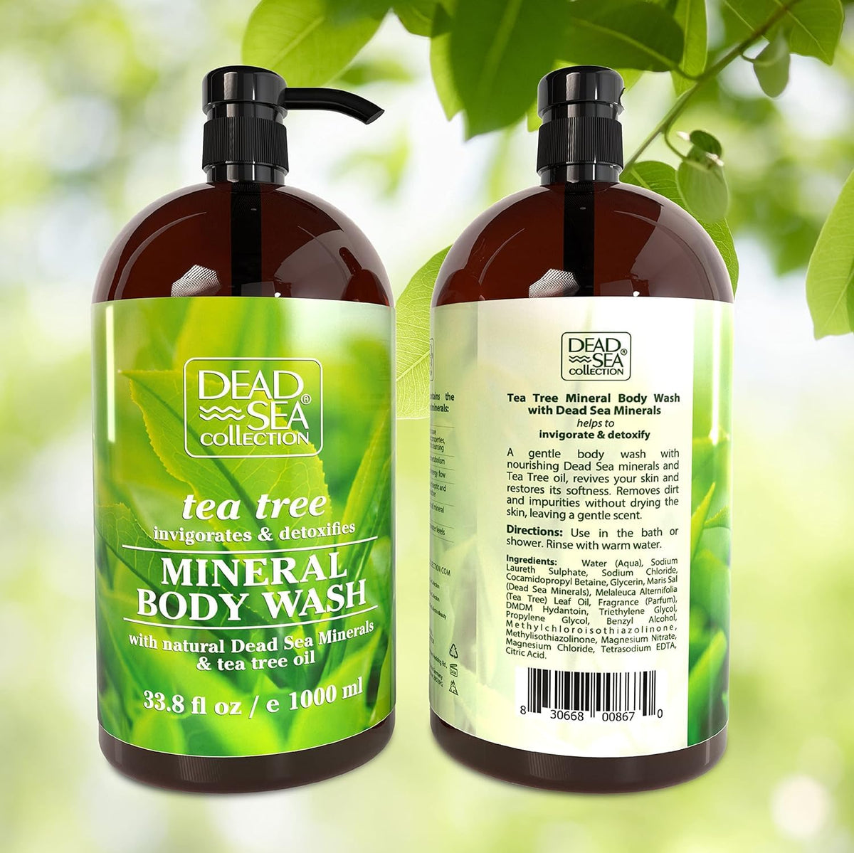 Dead Sea Collection Tea Tree Body Wash packaging