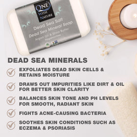 Dead Sea Salt Soap bar close-up