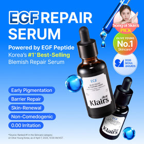 DearKlairs EGF Serum dropper dispensing serum