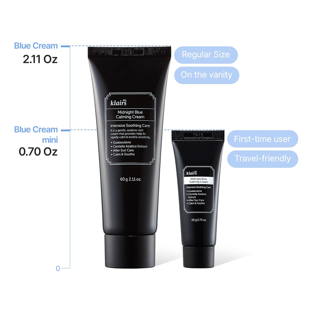 DearKlairs Midnight Blue Calming Cream 0.7 Oz back view